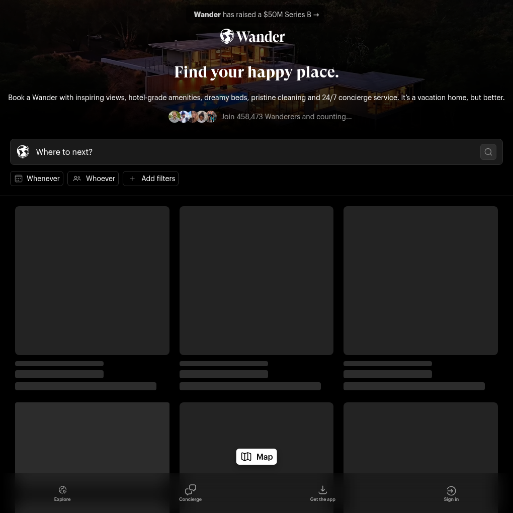 Wander raises $50M Series B to expand luxury vacation home experiences