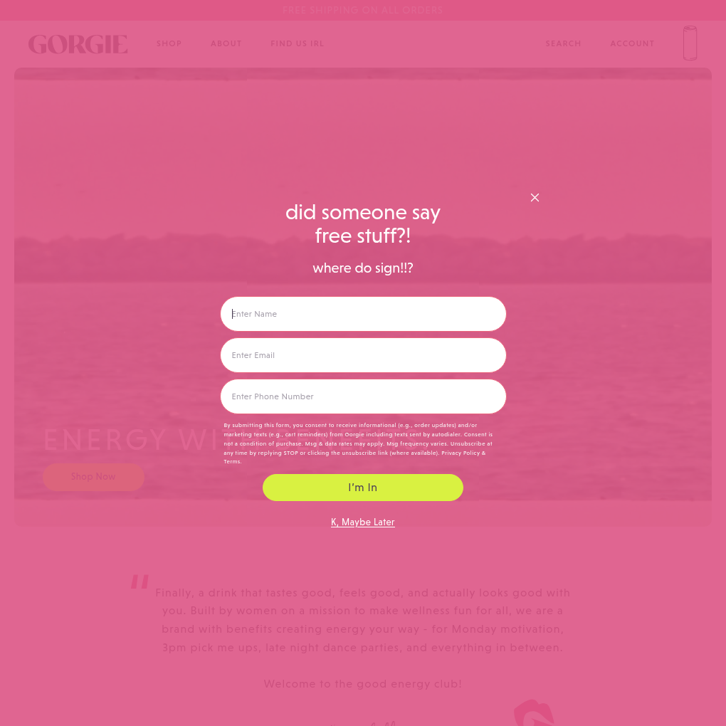 GORGIE raises $24.5M Series A to boost its wellness energy drink brand