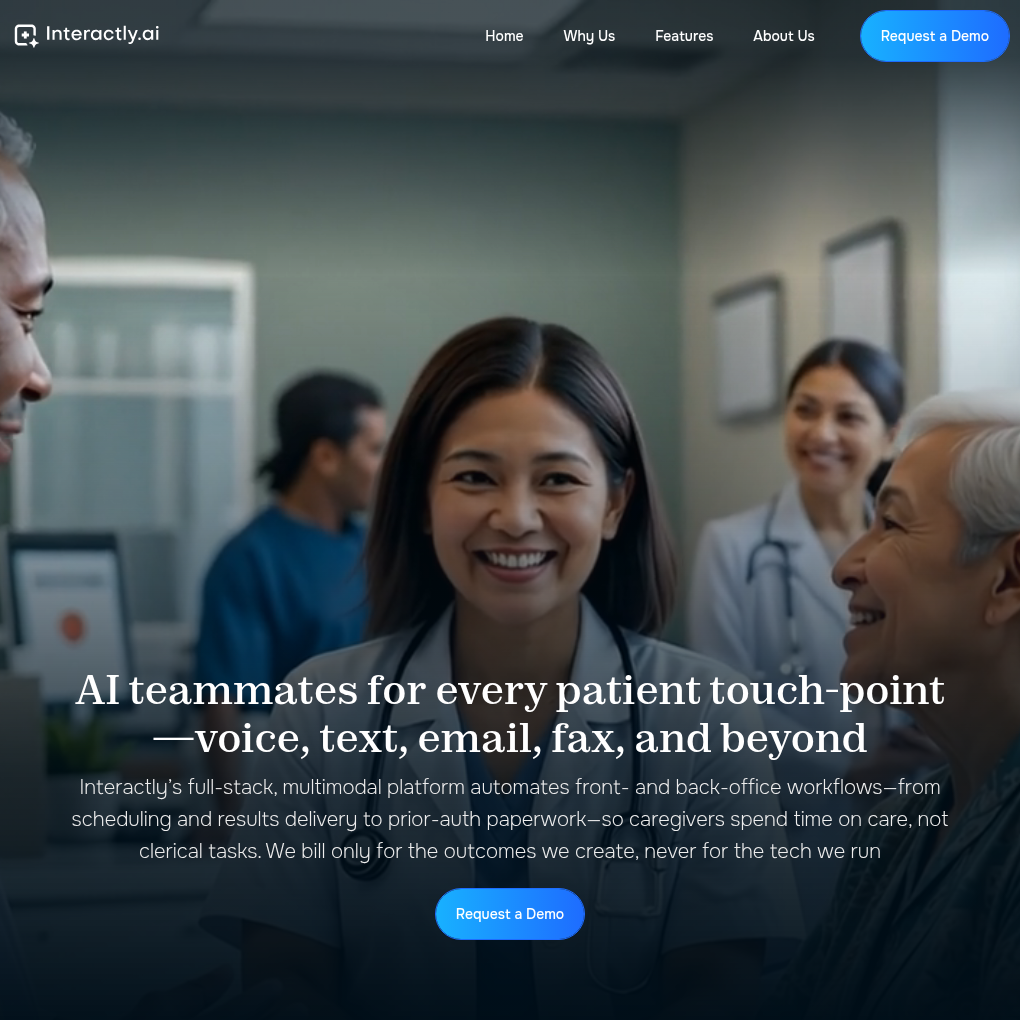 Interactly AI raises undisclosed Pre-Seed funding to accelerate the development of its multimodal AI platform for healthcare administration
