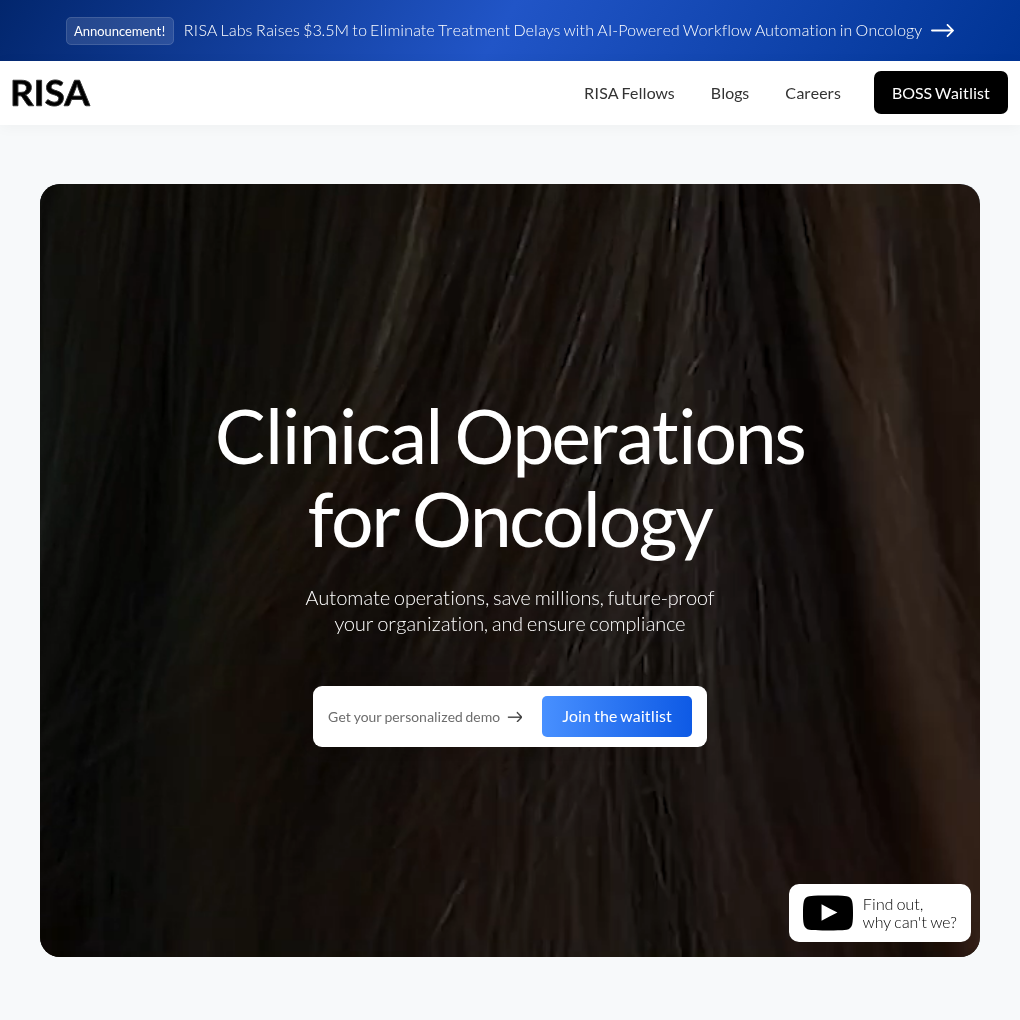 Risa Labs raises $3.5M Seed funding to accelerate oncology AI deployment in 100 cancer centers