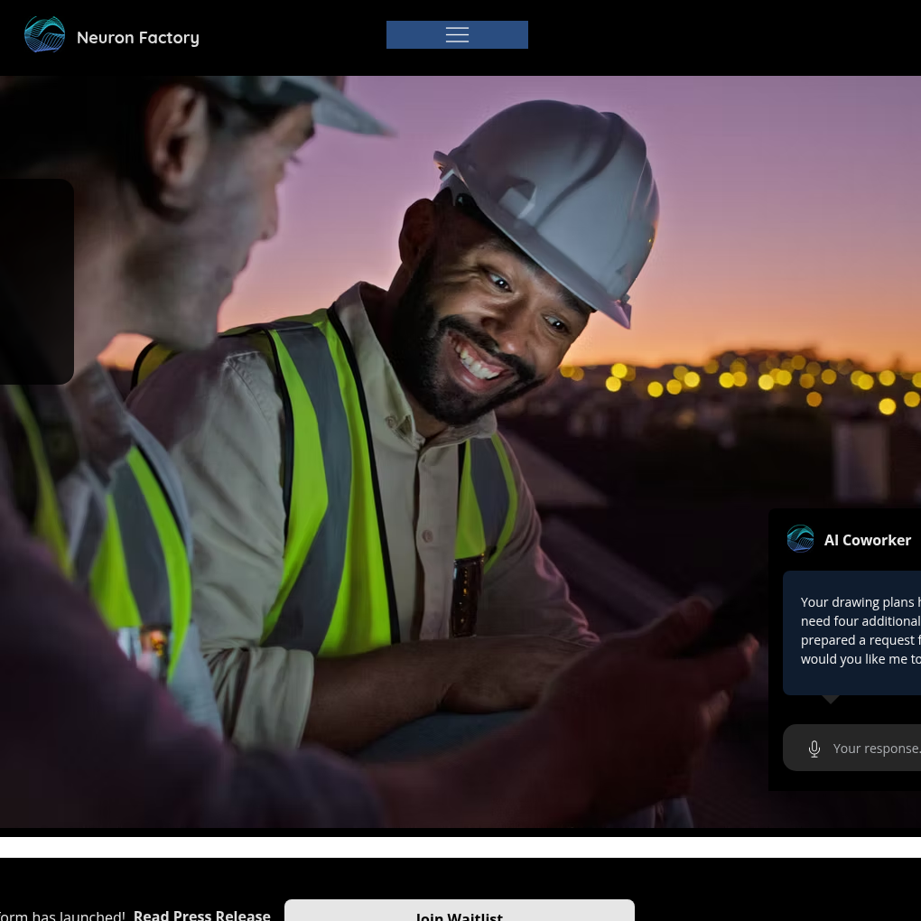 Neuron Factory raises $6m Seed to transform construction with an AI coworker platform