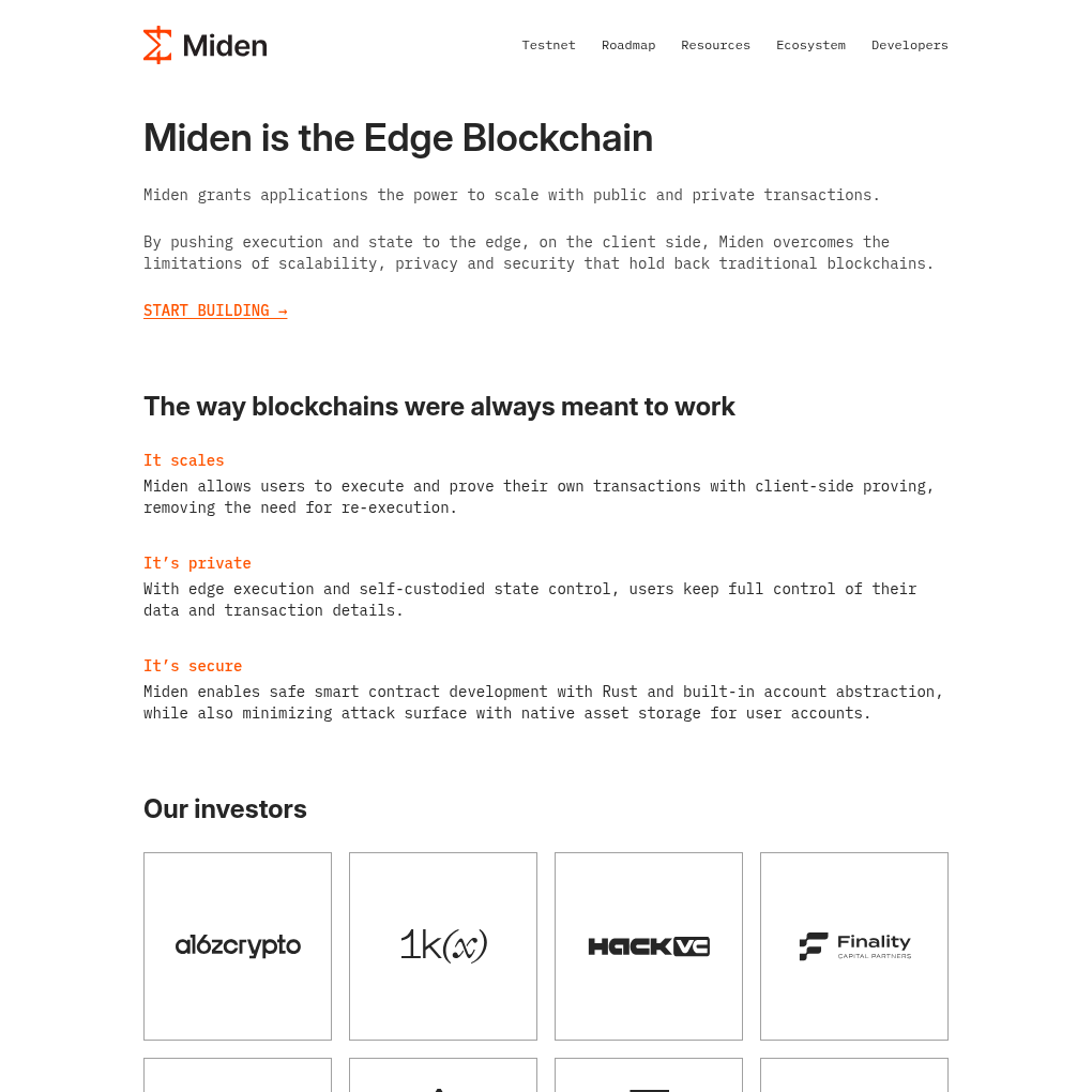 Miden raises $25M in Seed funding to build a scalable zk-powered blockchain platform