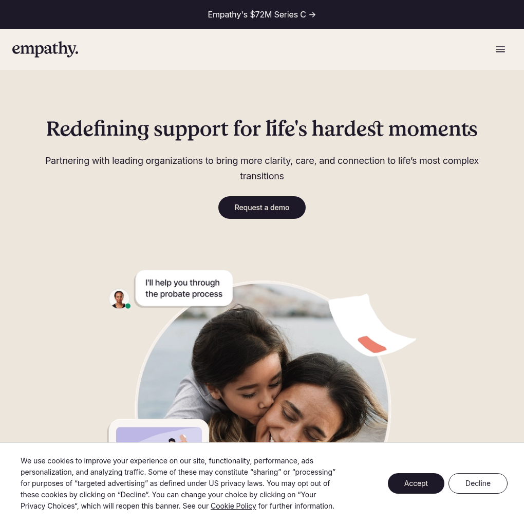 Empathy raises $72M Series C to expand bereavement and legacy planning services