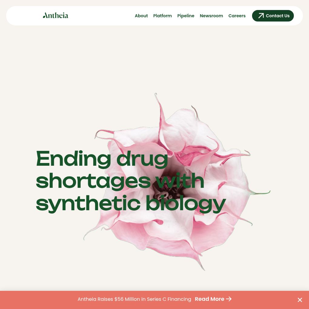 Antheia raises $56M Series C funding to expand its pharmaceutical ingredient platform