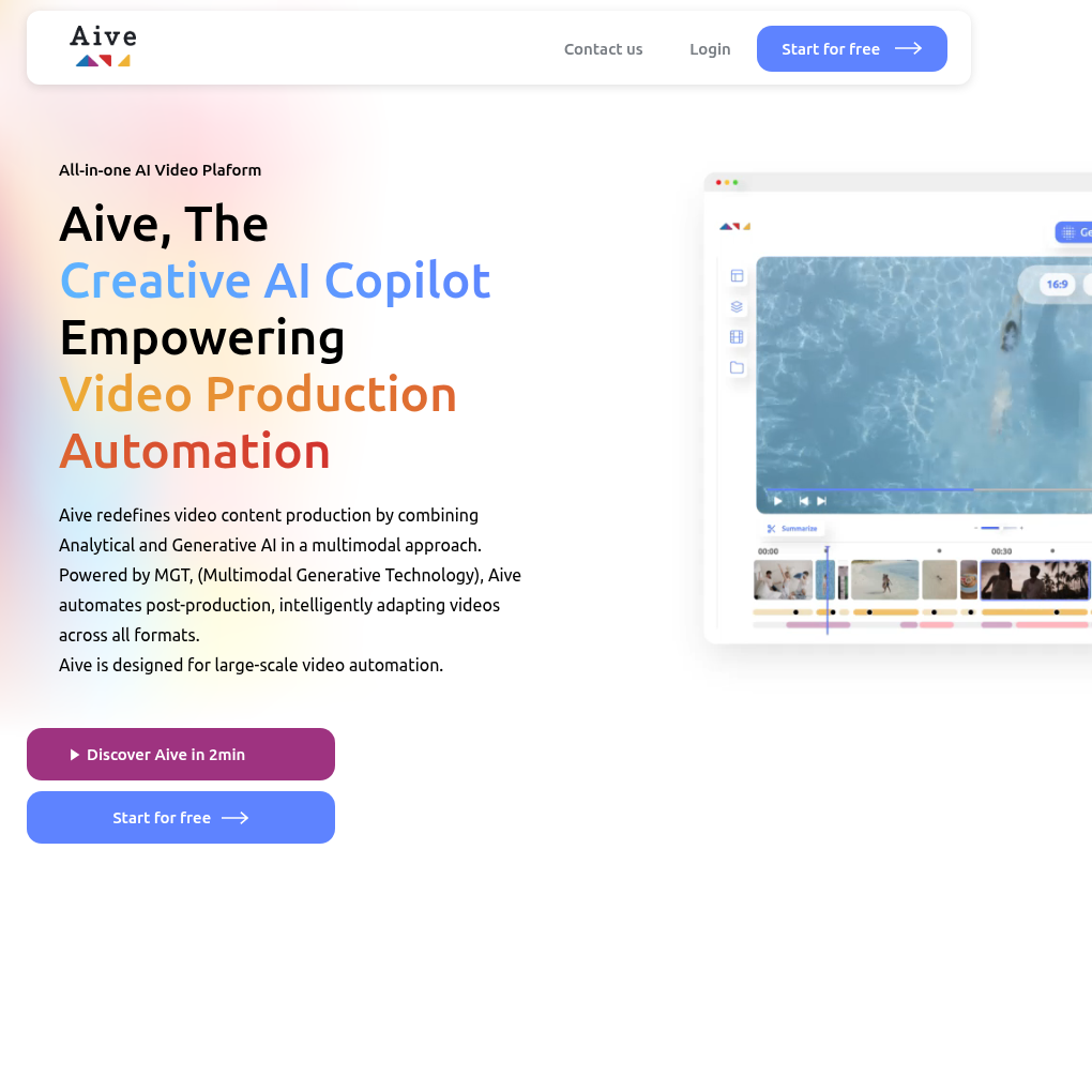 Aive raises €12M Series A to revolutionize video post-production automation