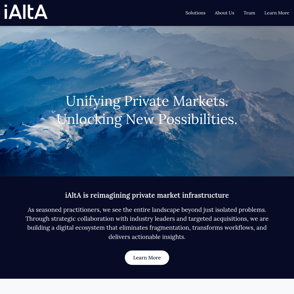 iAltA Holdings raises $20M to transform private markets infrastructure