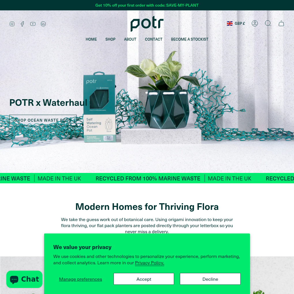 Potr raises $670K to scale eco-friendly plant innovation