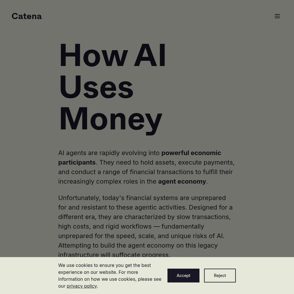 Catena Labs raises $18M to accelerate AI-native financial infrastructure