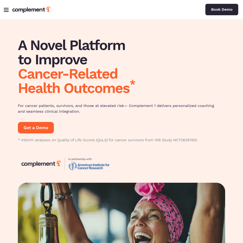 Complement 1 raises $16M Seed to improve cancer care through personalized lifestyle medicine