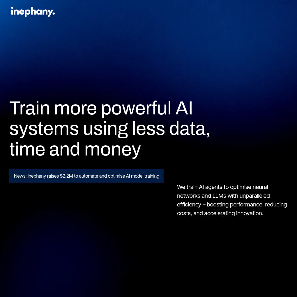 Inephany raises $2.2M Pre-Seed to accelerate AI optimisation breakthroughs