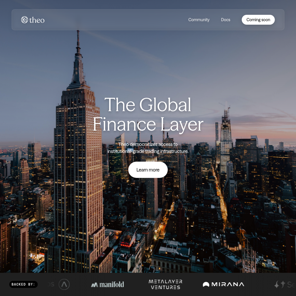 Theo raises $20M to expand its trading infrastructure platform