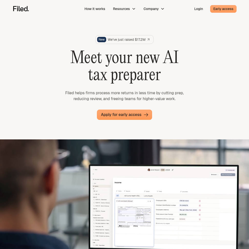 Filed raises $17.2M Pre-Seed and Seed funding to expand AI-powered tax preparation platform