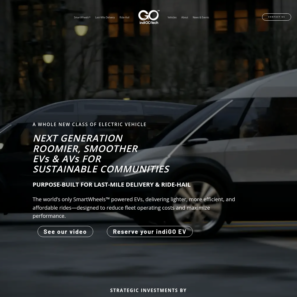 indiGOtech raises $54M to launch smart electric and autonomous vehicles and integrated mobility services