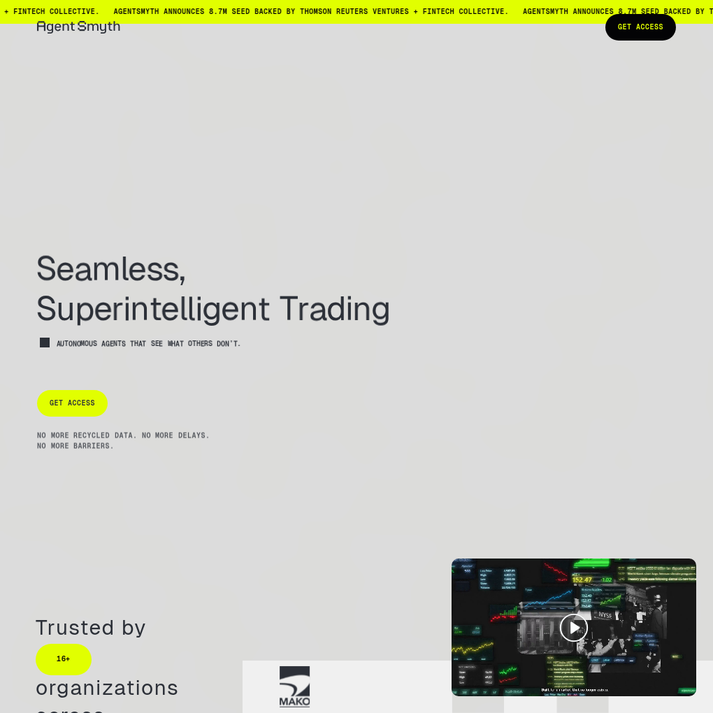 AgentSmyth raises $8.7M Seed to enhance its autonomous trading platform