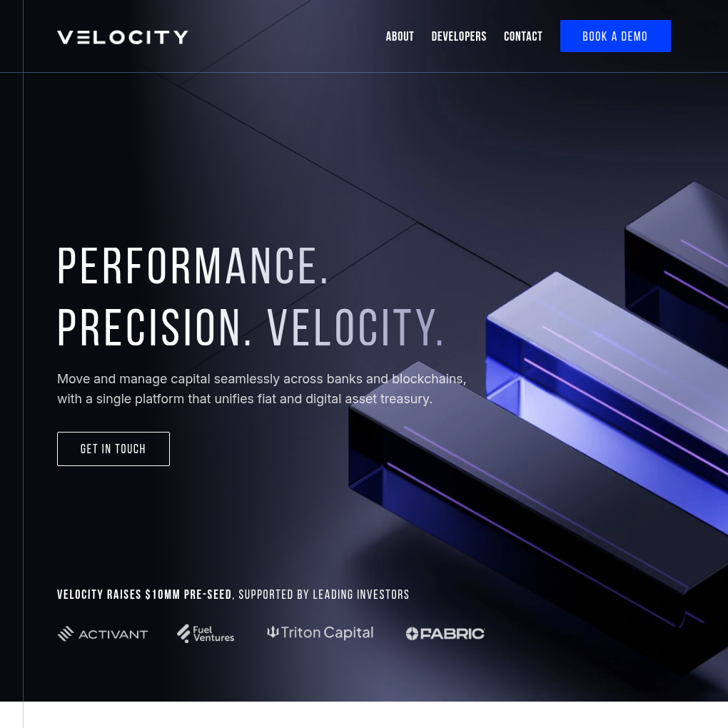 Velocity raises $10M Pre-Seed to expand financial infrastructure innovation