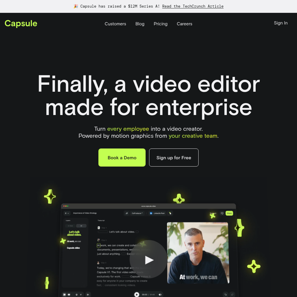 Capsule raises $12M Series A to expand enterprise video editing capabilities
