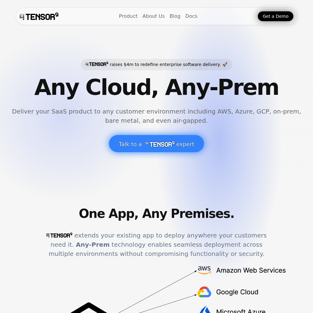 Tensor9 raises $4M Seed funding to expand enterprise any-prem platform for secure SaaS deployments