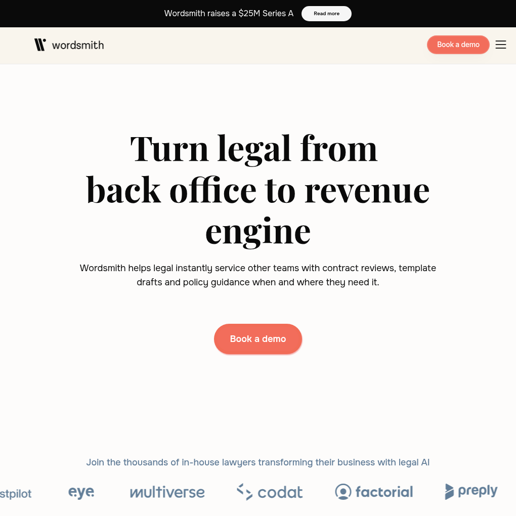 Wordsmith AI raises $25M Series A to empower legal teams with advanced legal intelligence