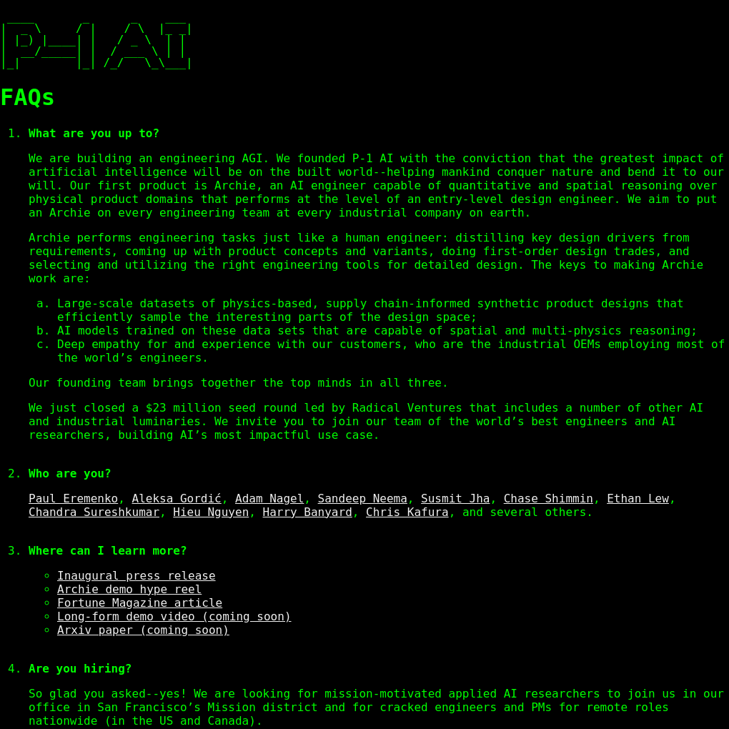 P-1 raises $23M Seed to build engineering AGI for the physical world