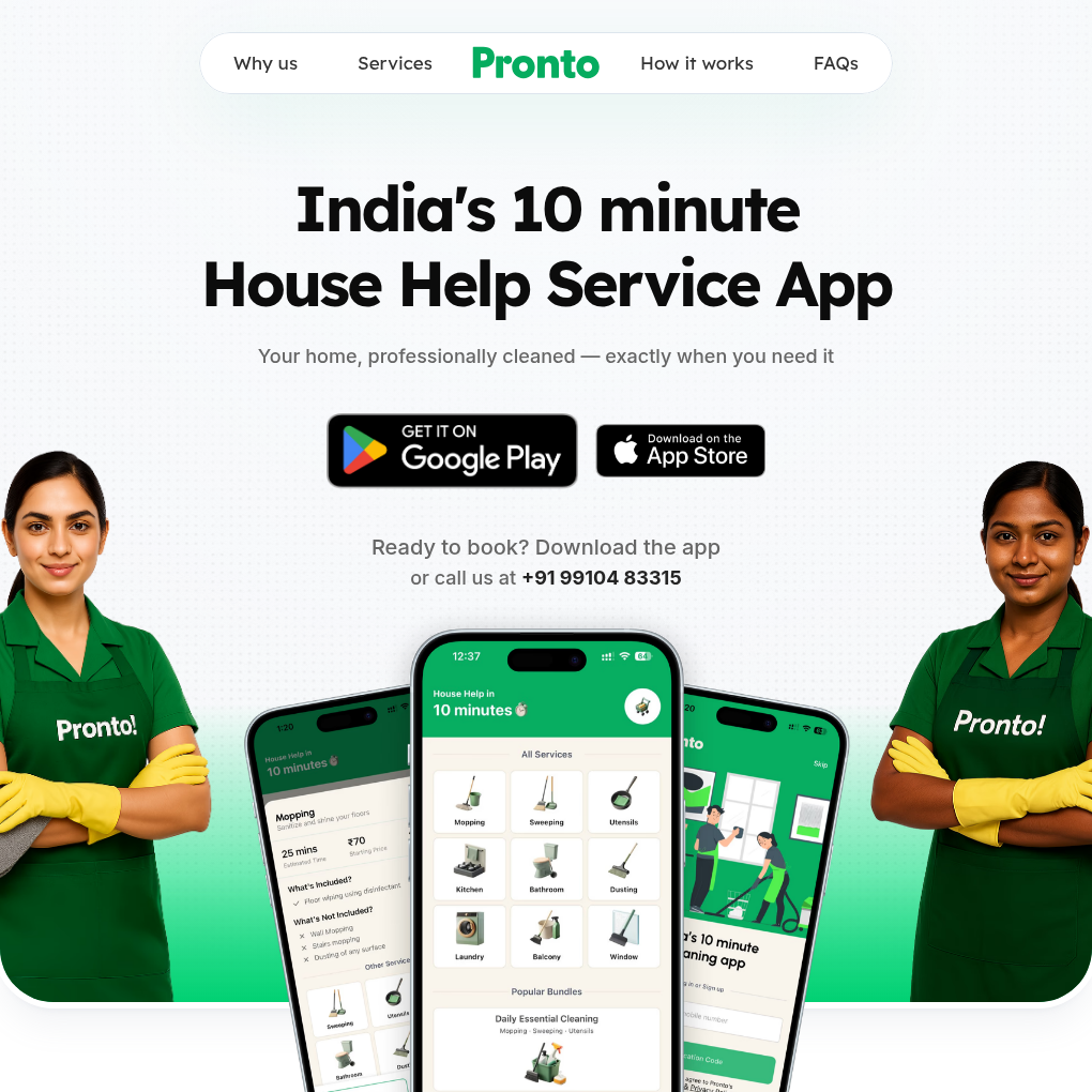 Pronto raises $2M to expand house help services in Gurgaon