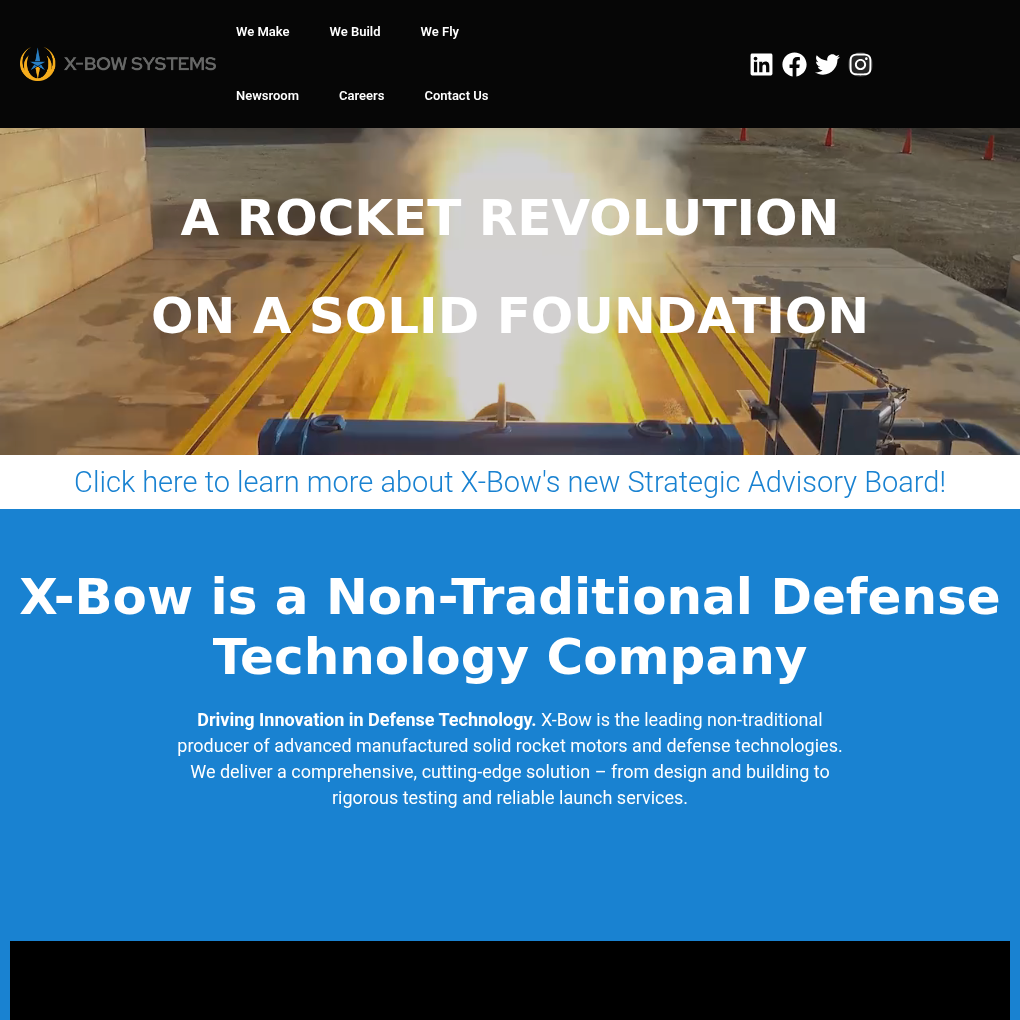 X-Bow Systems raises over $105M Series B to expand advanced solid rocket motor production